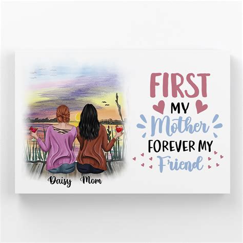 Mother First My Mother Forever My Friend V5 Personalized Poster