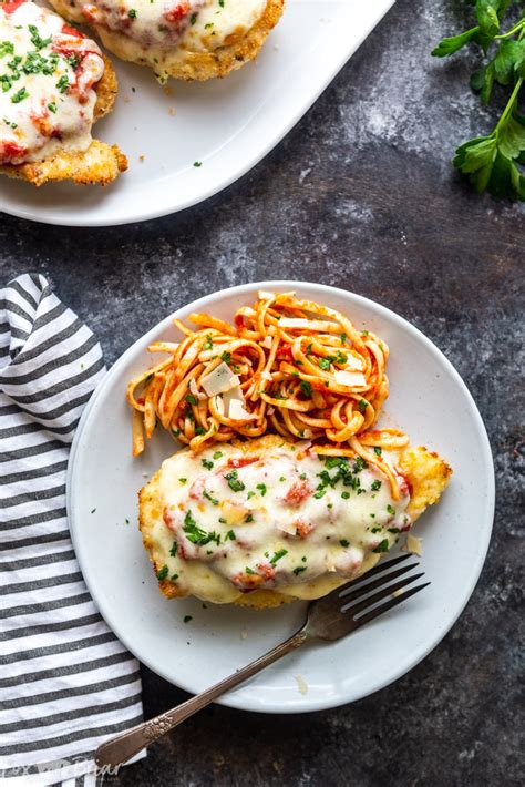 It's all of the goodness of chicken parmesan, turned into a baked ziti dish. Oven Baked Chicken Parmesan - Fox and Briar