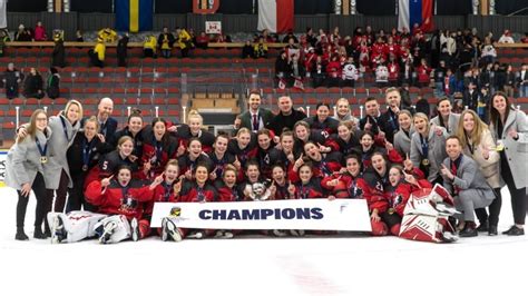 kraemer scores 4 goals as canada captures gold at u18 women s hockey worlds with dominant win