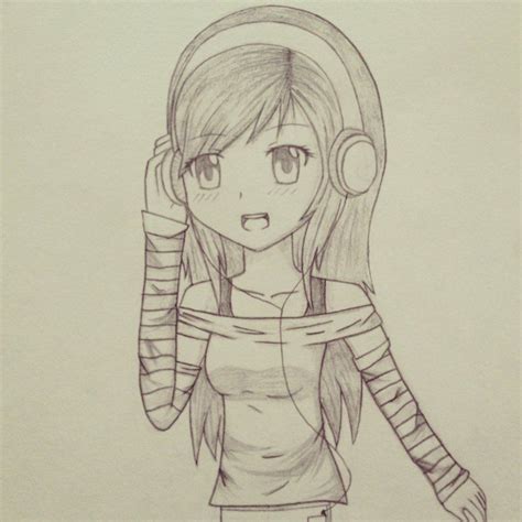 Anime Girl Headphone Cute Gacha Life Coloring Pages