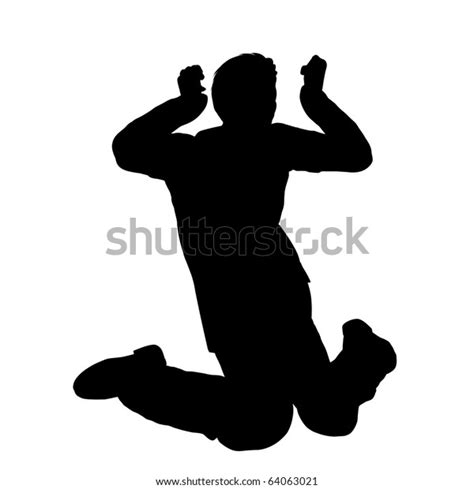 Frustration Pose Silhouette Illustration Stock Illustration 64063021