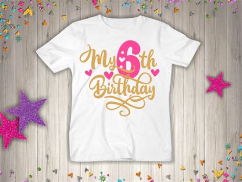 Girls Six Birthday Shirt 6th Birthday Girl Six Birthday Etsy