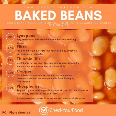 Health Benefits Of Baked Beans Baked Beans Infographic Health