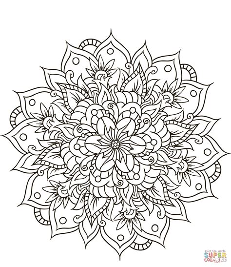 Ausmalbild: Blumen Mandala | Ausmalbilder kostenlos zum ...