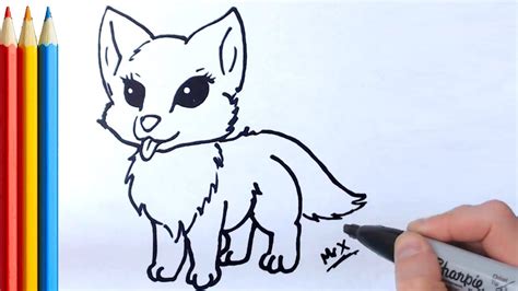 How To Draw A Cute Baby Wolf Easy