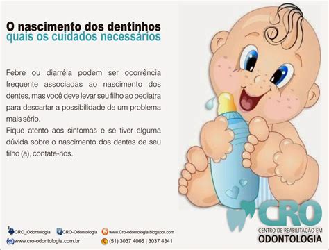 Cro Centro De Reabilitação Em Odontologia O Nascimento Dos Dentinhos Odontologia