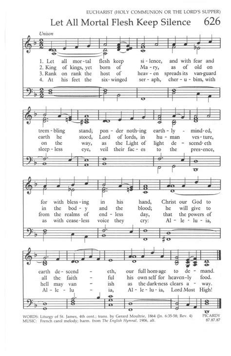 The United Methodist Hymnal 626 Let All Mortal Flesh Keep Silence