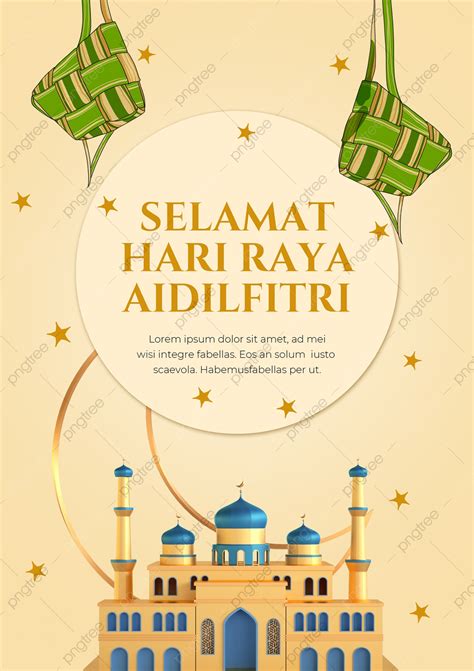 Moon Malay Selamat Hari Raya Aidilfitri Poster Poster Template Download On Pngtree