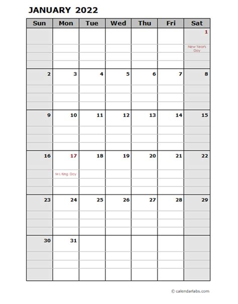 Blank Printable 2022 Calendar Printable Calendar 2021