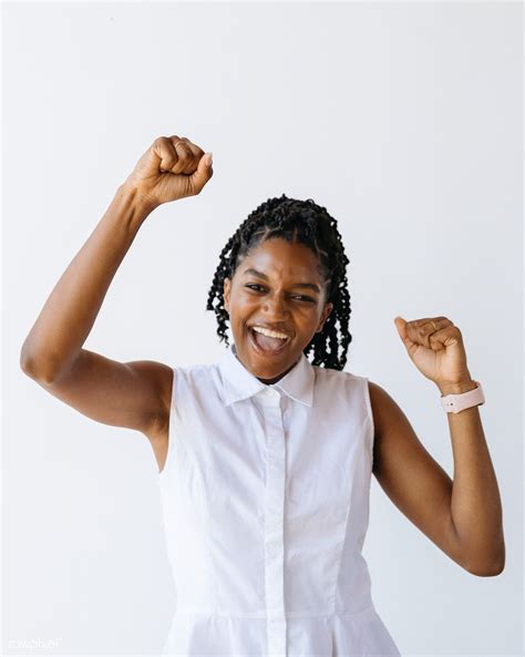 Happy Black Woman Portrait Shoot In A Studio Free Image By Rawpixel