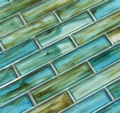 Oyster Cove Inspiration Teal Aquablumosaics 1 X 4 Glossy Glass Pool Tile Otc1202