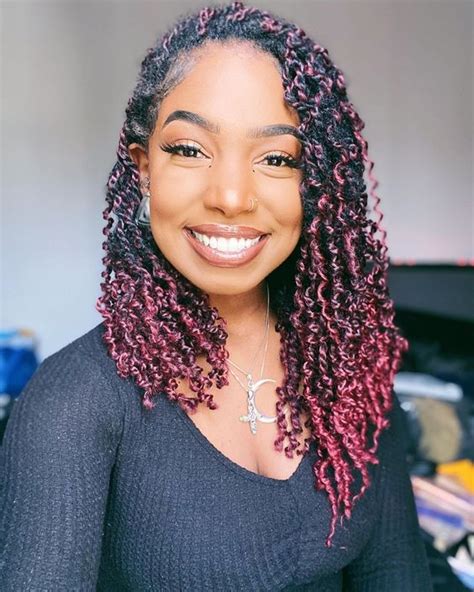 Red Ombre Spring Twists Black Hair Tribe