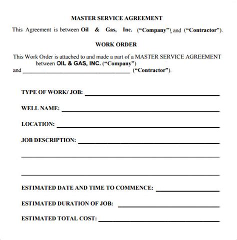 Free 15 Sample Master Service Agreement Templates In Pdf Ms Word Pages