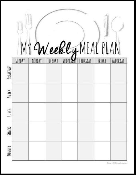 20 Clean Eating Meal Plan Template