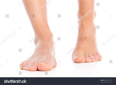 Woman Legs Isolated Foot Stepping Stock Photo Shutterstock