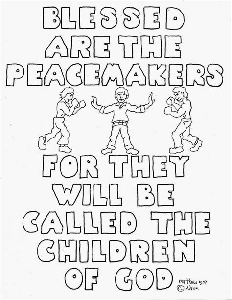 Coloring Pages On Peacemaking For Kids Dejanato