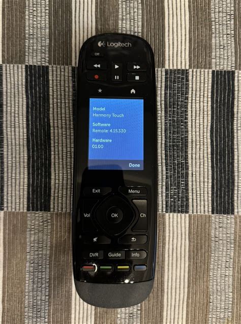 Logitech Harmony Touch Universal Remote With Color Touchscreen Black