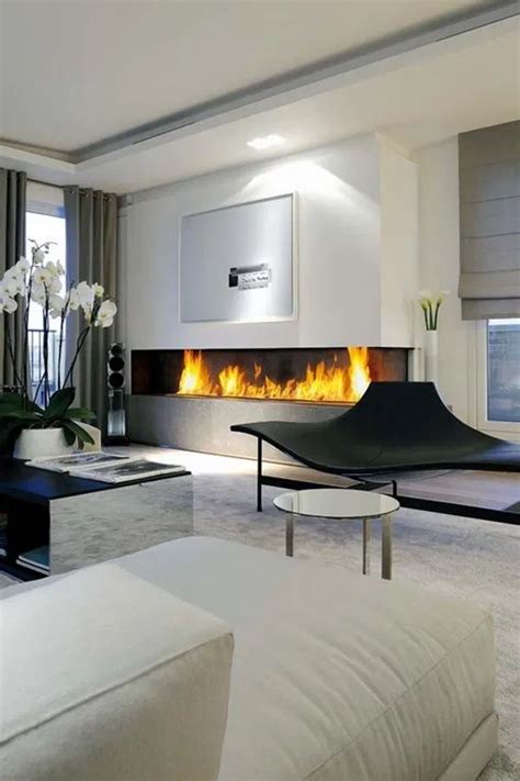 42 Extraordinary Modern Fireplace Designs That Are Comfortable This