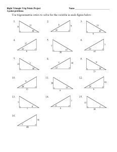 A right triangle is a triangle in which one angle is a right angle. Trigonometry Ratios In Right Triangles Worksheet - Escolagersonalvesgui