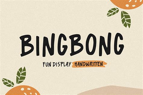 Bingbong Display Font Free Design Resources