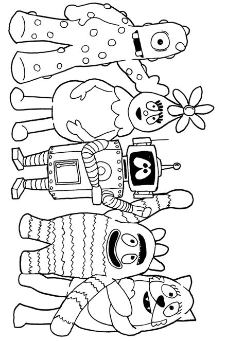 Yo Gabba Gabba Coloring Pages Free Printable - Printable Templates