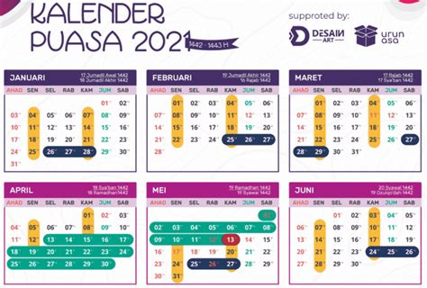 Kalendar Puasa Sunat Dan Wajib 2021 Di Malaysia 1442 1443h