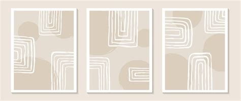 Premium Vector Aesthetic Contemporary Templates With Organic Abstract Shapes And Line In Nude