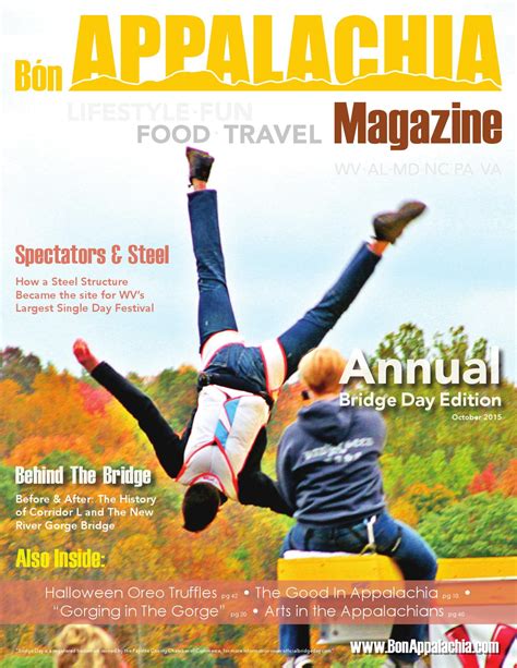 Bon Appalachia Magazine Issue 1 Bridge Day Edition By Bon Appalachia