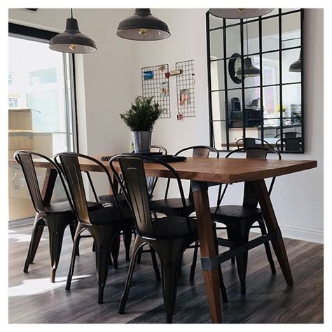 White, gunmetal, black and vintage copper. Tolix Style Metal Dining Chair - Antique Silver in 2020 ...