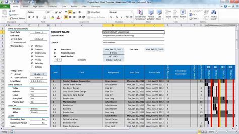 Task Management Spreadsheet Excel With Excel Project Management