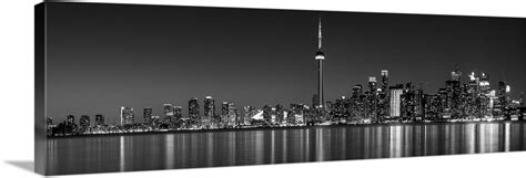 Event decor toronto rentals for an intimate wedding reception for fifty people or corporate event decor for a we offer napkin and sashes for rent, wall and room draping and custom wedding backdrops rental toronto. Toronto City Skyline with CN Tower, at Night, Black and White Wall Art, Canvas Prints, Framed ...
