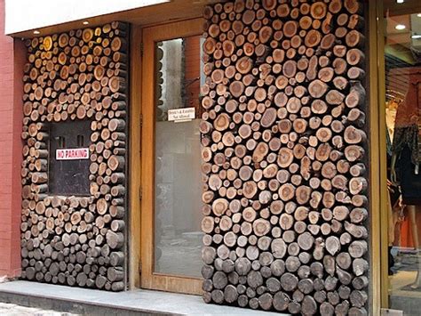 the unexpected stylishness of walls of stacked logs