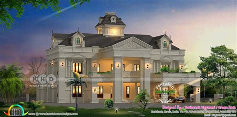 Colonial Style Luxury House With 4 Bedrooms Kerala Home Design And