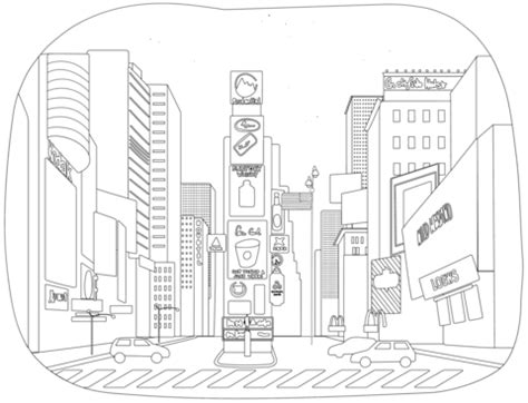 Times Square coloring page | Free Printable Coloring Pages