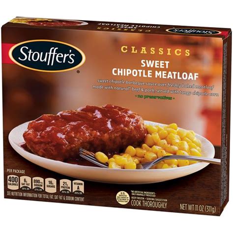 Stouffers Creative Comforts Meatloaf With Sweet Chipotle Barbeque