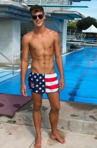 Shirtless Male Muscular Bare Foot Swimmer Flag Swim Trunks Hunk Photo My Xxx Hot Girl