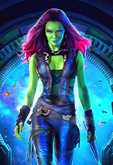 guardians of the galaxy gamora poster fine by cybergal2013 on deviantart
