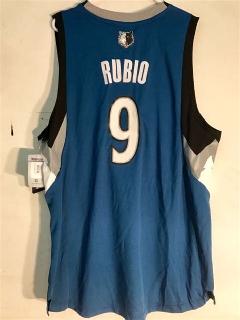 Adidas Swingman Nba Jersey Minnesota Timberwolves Ricky Rubio Blue Sz