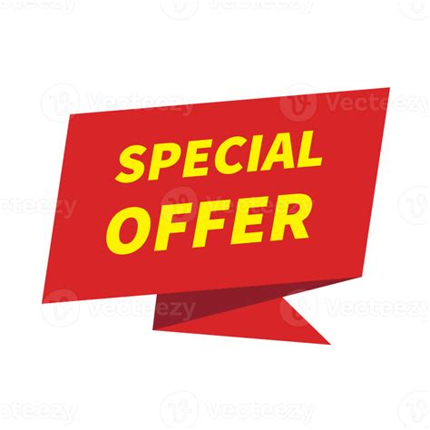 Special Offer Red Icon Discount Banner Without Background 9373706 Png