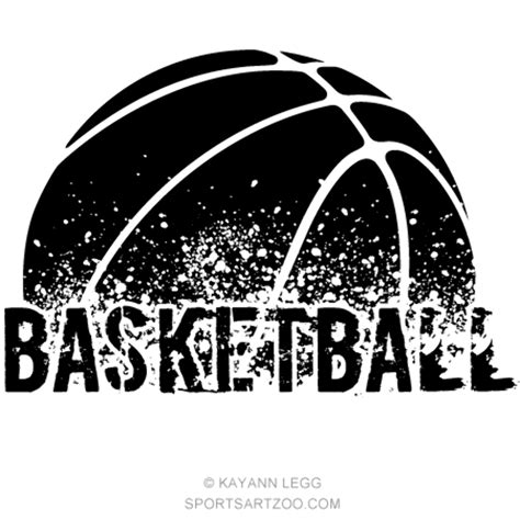 Download High Quality Basketball Clipart Black And White Grunge