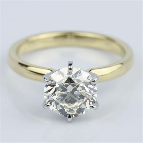 Carat Round Diamond Six Prong Solitaire Engagement Ring