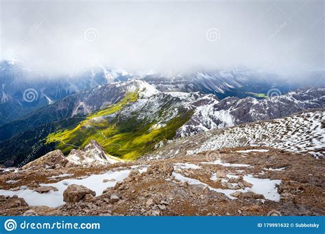 South Tyrol Alto Adige Mountain Range Summit Alpine Landscape Italy