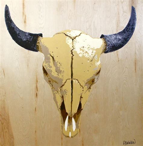 Buffalo Skull Painting By Boughton Walden