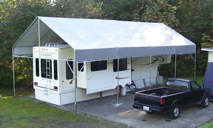 Rv carports and metal rv covers are a safe and econimical way to protect recreational vehicles absolute steel rv carports are designed for the diy'er. Rv Canopy Carport & Rv Living