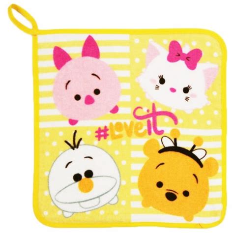 I recent bought a white rabbit tsum tsum at my target and he is a bit dirty (he was the second to last one at my store and the other was dirtier). Disney - Tsum Tsum - Hanging Hand Towel (Yellow) - BabyOnline