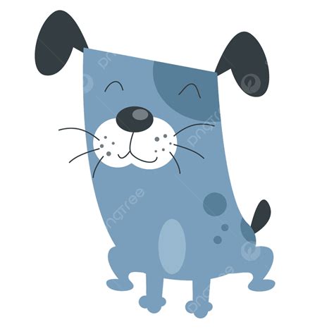 Gambar Karakter Hewan Anjing Biru Yang Lucu 2 Satwa Anjing Kartun
