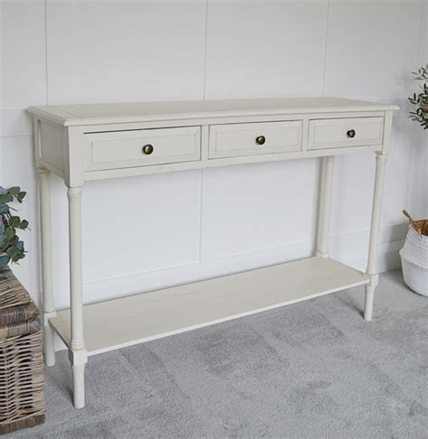 Georgetown Narrow Antique White Hallway Console Table
