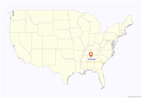 Map Of Baileyton Town Alabama