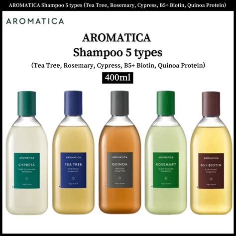 Aromatica Shampoo 5types 400ml Tea Tree Purifyingrosemary Scalp