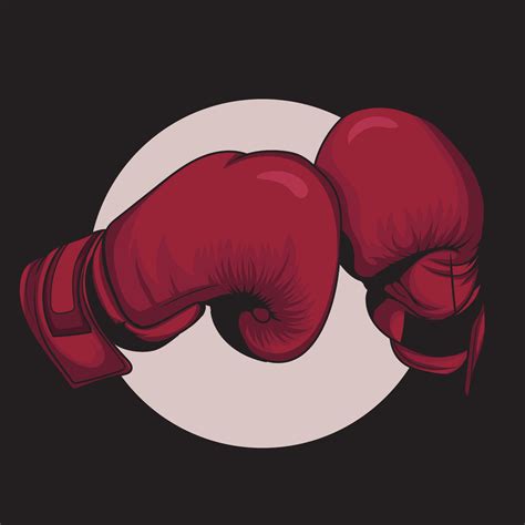 Vector Illustration Of Red Boxing Gloves For Fighting Vector